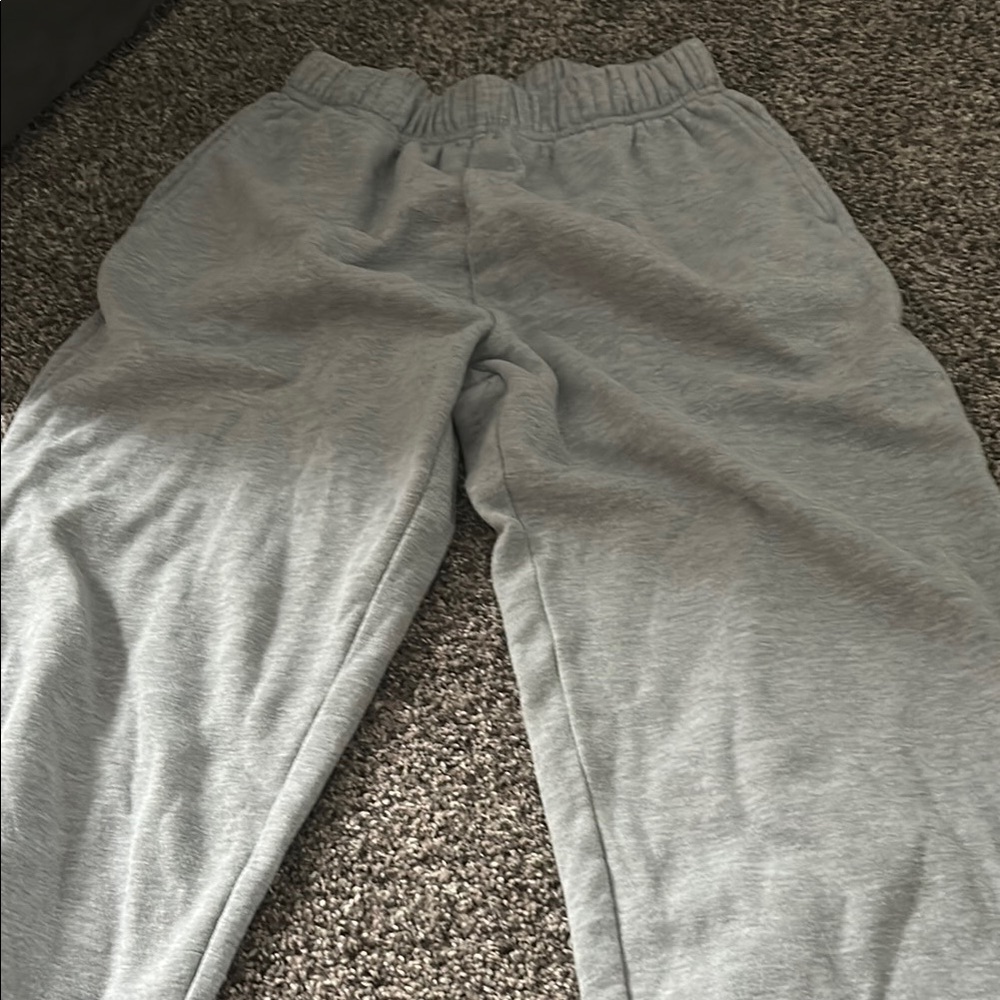 Garage Gray Sweatpants Tapered Leg Elastic Waistband